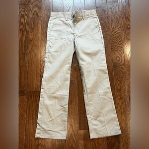 Izod Beige Pants with Blue Stripe